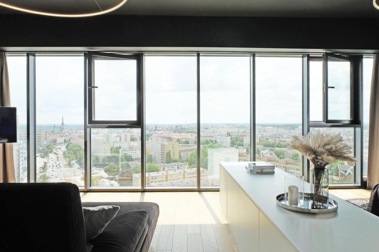 Hanza Tower - Luxurious Apartment 60M2 - 15Th Floor City View Štetín Exteriér fotografie